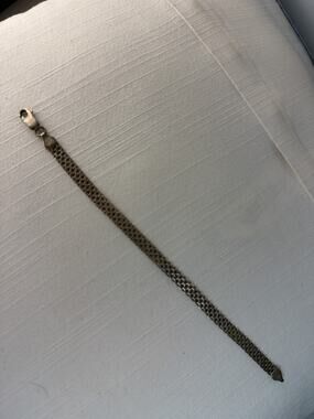 Vintage Italian 925 Sterling Silver Woven Mesh Bracelet